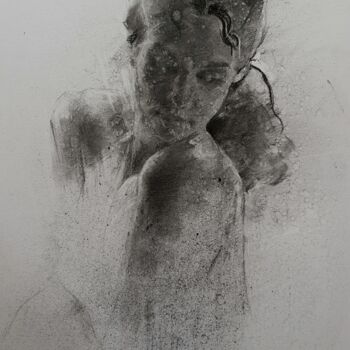 Dibujo titulada "Reflets1" por Anna Shpotina Peccoud, Obra de arte original, Carbón
