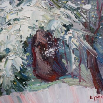 Malerei mit dem Titel "Winter fantasy" von Anna Shurakova, Original-Kunstwerk, Öl