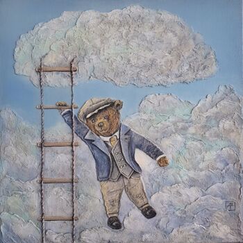 Картина под названием "Stairway to Heaven" - Anna Shuvaeva, Подлинное произведение искусства, Акрил Установлен на Деревянная…
