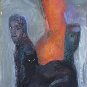 Peinture intitulée "She's between two m…" par Anna Skorko, Œuvre d'art originale, Acrylique