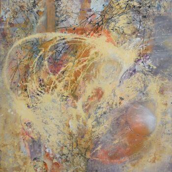 Картина под названием "Heat Lines." - Anna Skorko, Подлинное произведение искусства, Акрил Установлен на Деревянная рама для…