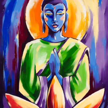 "Buddha meditation.…" başlıklı Tablo Anna Startseva tarafından, Orijinal sanat, Petrol