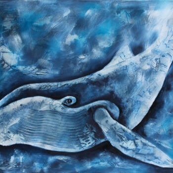 "Whale. Sea power. U…" başlıklı Tablo Anna Startseva tarafından, Orijinal sanat, Petrol