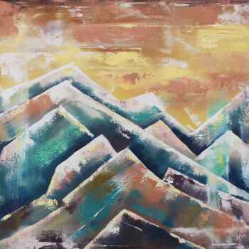 Pintura titulada "Mountains. Abstract…" por Anna Startseva, Obra de arte original, Oleo