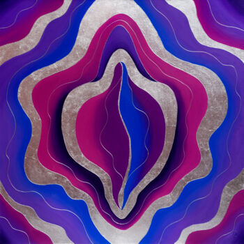 Peinture intitulée "Yoni Energy. Vulva…" par Anna Startseva, Œuvre d'art originale, Huile