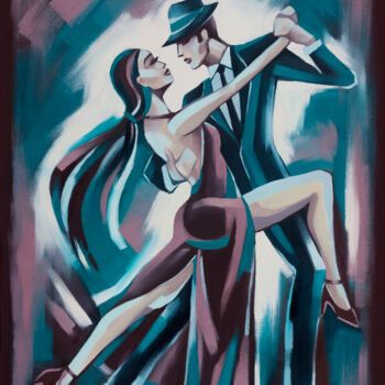 Malarstwo zatytułowany „Tango. Dance artwor…” autorstwa Anna Startseva, Oryginalna praca, Olej
