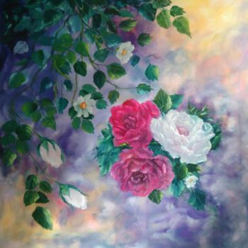Painting titled "Romantic" by Anna Tabor, Original Artwork, Oil
