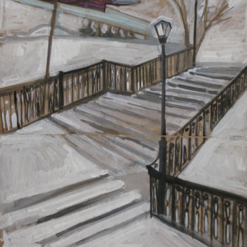 Painting titled "Tsiolkovsky Park in…" by Anna Trigub, Original Artwork, Gouache