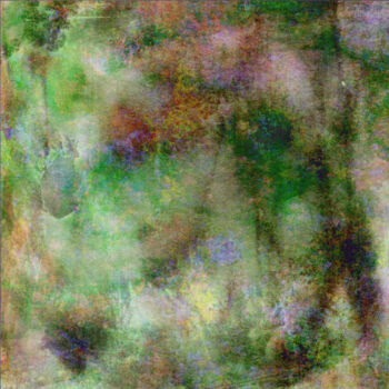 Digital Arts titled "Foggy Dandelion fie…" by Anna Vaasi, Original Artwork, Digital Painting