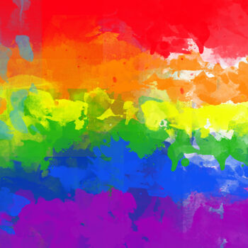 Цифровое искусство под названием "LGBTQ flag. A rainb…" - Anna Vaasi, Подлинное произведение искусства, Цифровая живопись