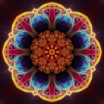Digital Arts με τίτλο "Mandala of Abundance" από Anna Vaasi, Αυθεντικά έργα τέχνης, 2D ψηφιακή εργασία