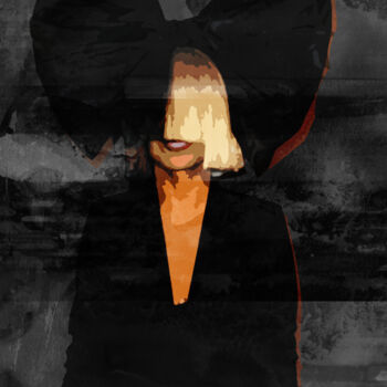Grafika cyfrowa / sztuka generowana cyfrowo zatytułowany „Sia portrait” autorstwa Anna Vaasi, Oryginalna praca, 2D praca cyf…