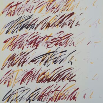 Incisioni, stampe intitolato "Palinsesto Giallo" da Anna Valla, Opera d'arte originale, Serigrafia