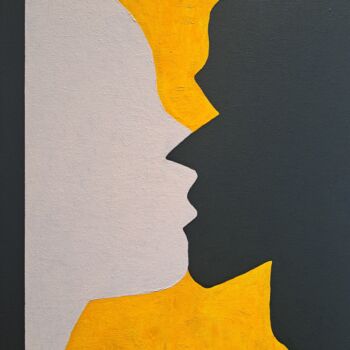 Pintura titulada "One-way kiss" por Anna Werth, Obra de arte original, Acrílico
