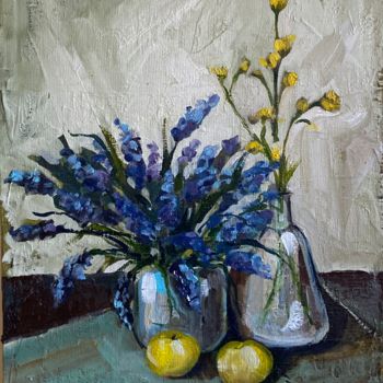 Картина под названием "<<Flowers >>" - Anna Aghanikyan, Подлинное произведение искусства, Масло