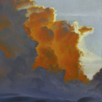 Pintura intitulada "Sunset" por Anna Bernadskaya, Obras de arte originais, Óleo