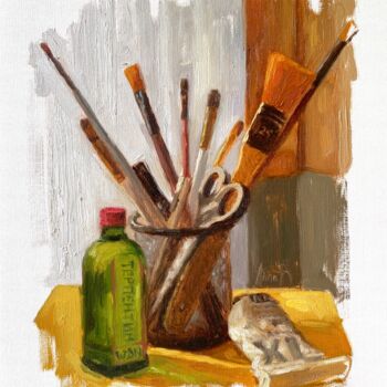 Картина под названием "Original oil painti…" - Anna Bernadskaya, Подлинное произведение искусства, Масло