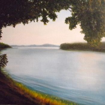 Schilderij getiteld "Paraguai River" door Anna Brazão, Origineel Kunstwerk, Olie