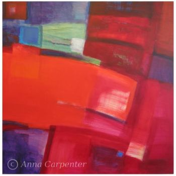 Painting titled "Temptations: ANGER" by Anna Carpenter, Original Artwork, Oil