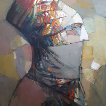 Painting titled "Female Portrait" by Annadurdy Muradaliev, Original Artwork, Oil