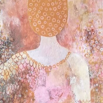 Painting titled "La fiancée aux lise…" by Anna Grazi, Original Artwork, Acrylic