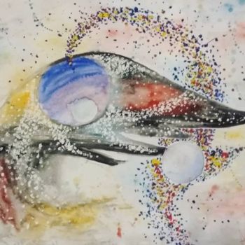 Painting titled "universe" by Anna N, Original Artwork, Watercolor