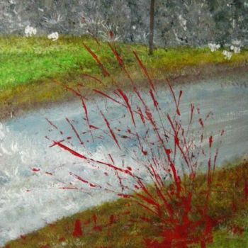Malerei mit dem Titel "River in the Middle" von Anna Jagla, Original-Kunstwerk