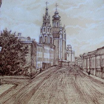 Desenho intitulada "Москва 19 век" por Tatiana Kachur, Obras de arte originais, Outro