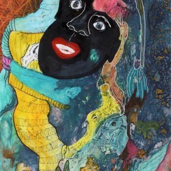 Ζωγραφική με τίτλο "Si tu ne sait pas d…" από Laura Vassiliu, Αυθεντικά έργα τέχνης, Ακουαρέλα Τοποθετήθηκε στο Ξύλινο φορεί…