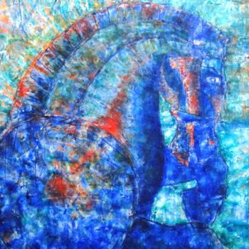 Painting titled "Cavallo" by Annalisa Dell'Amico, Original Artwork