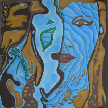 Картина под названием "Metamorfosi 07" - Annamaria Danese, Подлинное произведение искусства, Масло Установлен на Деревянная…