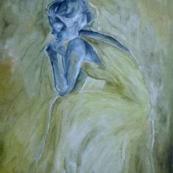Malerei mit dem Titel "Figura pensosa" von Annamaria Maremmi, Original-Kunstwerk, Tinte