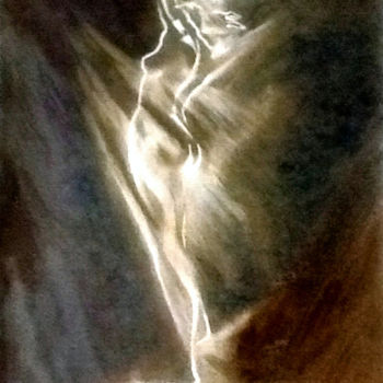 Ζωγραφική με τίτλο "figura-luce-olio-ca…" από Annamaria Maremmi, Αυθεντικά έργα τέχνης, Λάδι