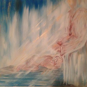 Painting titled "The Angel of mercy" by Anamaria Georgescu, Original Artwork, Acrylic