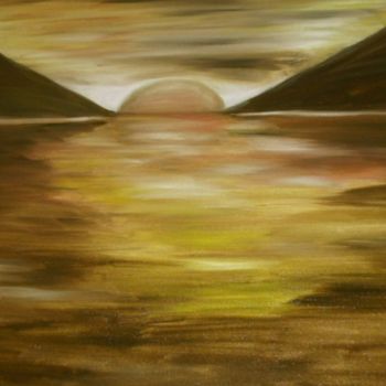 Painting titled "tramonto" by Anna Maria Ladu, Original Artwork