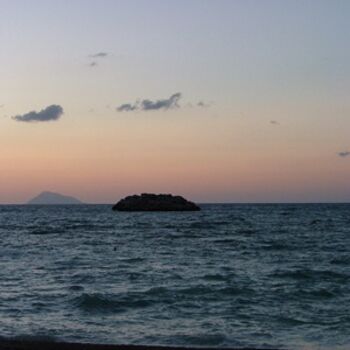 Photographie intitulée "tramonto in sicilia…" par Anna Panzera, Œuvre d'art originale