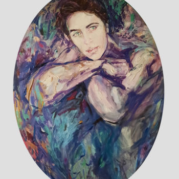 Peinture intitulée "A daemon full of th…" par Anna Privaloff, Œuvre d'art originale, Huile