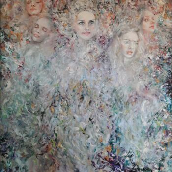 Pittura intitolato "Swan tale" da Anna Privaloff, Opera d'arte originale, Olio