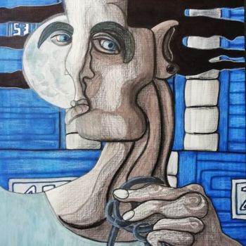 Drawing titled "Night porter." by Anna Reshetnikova, Original Artwork, Marker