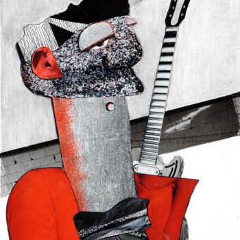 Collages titled "Musician" by Anna Reshetnikova, Original Artwork, Collages