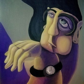 Painting titled "You are late." by Anna Reshetnikova, Original Artwork, Acrylic
