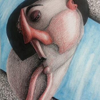 Dessin intitulée "Surface" par Anna Reshetnikova, Œuvre d'art originale, Crayon