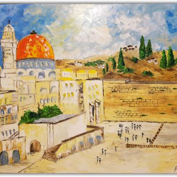 Pittura intitolato "Jerusalem of Gold 6…" da Anna Reznik, Opera d'arte originale, Olio