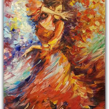 Painting titled "Dancer 30*40cm" by Anna Reznik, Original Artwork, Oil