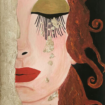 Картина под названием "Le lacrime di Freya" - Annarita Pancini, Подлинное произведение искусства, Пигменты