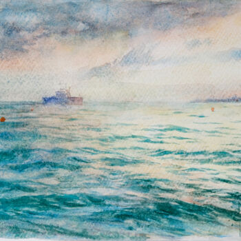 Malerei mit dem Titel ""Black Sea" - Origi…" von Anna Ivanova, Original-Kunstwerk, Aquarell