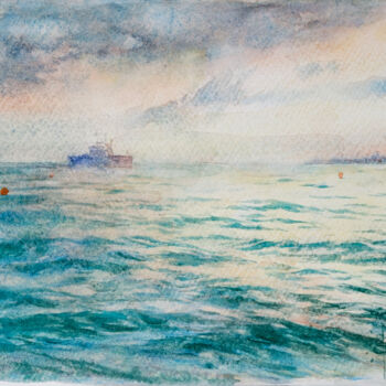 Peinture intitulée ""Black Sea" - Origi…" par Anna Ivanova, Œuvre d'art originale, Aquarelle