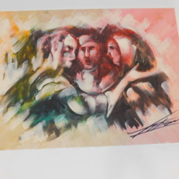 Ζωγραφική με τίτλο "le tre grazie" από Annascuderi, Αυθεντικά έργα τέχνης, Ακρυλικό