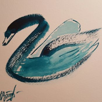 제목이 "Nice swan"인 그림 Anna Gogoleva로, 원작, 다른