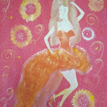 Peinture intitulée "Holiday woman" par Anna Gogoleva, Œuvre d'art originale, Acrylique